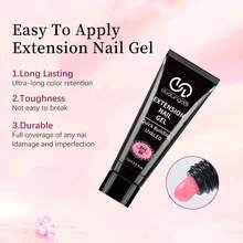 4 Colors Polymer Gel Nail Extension Set, Long-Lasting Semi-Permanent UV Gel, Odorless, Easy To Apply, Premium Nail Enhancer, Suitable For Nail Salon Or Home Use, Ideal Gift For All Seasons - Multicolor - View 5