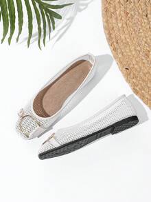 Square Toe Mesh Shoes, Sexy Mary Jane Sandals, Breathable Summer - Chantilly - View 5