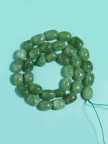 Contas de Ágata de Quartzo e Jade Oval Assimétrica Natural 8*12mm para Fabricação de Joias, Suprimentos DIY, Acessórios para Pulseira, Colar e Contas Espaçadoras - Multicolorido - Visão 22
