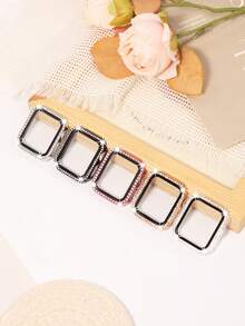 6入組閃亮保護殼 適用於 螢幕保護貼 38/40/41/42/44/45/46/49mm Series SE/11/10/9/8/7/6/5/4/3/2/1，亮片鑽石防撞殼內建鋼化玻璃 全方位防刮面殼 適用於 配件 - 6PCS Case - 查看 3
