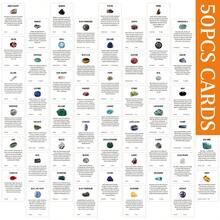 50 Crystal Meaning Guide Cards - Gemstone Healing Properties Divination Cards For Meditation And Spiritual Growth, Crystal Reference Cards, Gift For Crystal Enthusiasts - A - View 3