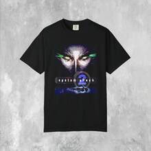 Camiseta de System Shock |   Camiseta Unisex con Diseño Gráfico Retro de Videojuegos Vintage - Negro - Ver 6