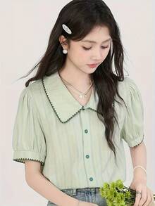 Women Blouses & Shirts - Green - View 5