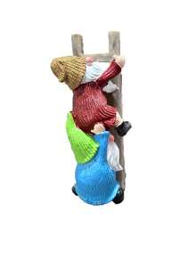 Outdoor Climbing Garden Gnome Statue Resin Fairy Garden Figurine Lawn Ornament Cute Dwarf Tree Climber Sculpture Yard Decor Patio Decor Backyard Decoration Flower Bed Accent Miniature Landscape Accessory - New Model - View 8