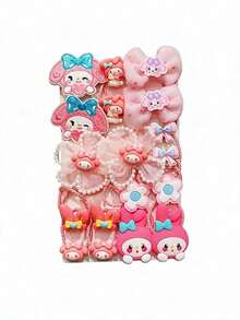 Miniso 18件套蝴蝶结发圈套装，方便实用，易于使用，是女性和成人日常必备的发饰，适合工作、旅行、聚会等场合，也是馈赠佳品。套装包含马尾辫发圈和发带。 - 樣式4 - 查看 6