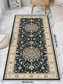 1pc Green Rug Persian Style Area Rug Living Room Bedroom Rug Plush Carpet Rug The Perfect Mother's Day Gift Soft And Skin Friendly Rug Floor Covering Room Decor Multiple Sizes Fluffy Carpet For Living Room Bedroom Suitable For All Seasons Washable - Teal Blue - View 4