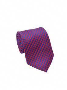 1pc Contrast Color Geometric Textured Necktie, Suitable For Business, Wedding, Interview And Multiple Occasions - Multicolor - View 4