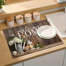 1pc Dish Drying Mat, Coffee Machine Pad, High Absorbency Quick Dry Draining Mat For Dining Table, Cafe, Kitchen Counter, Home Tabletop Bowls Cups Holder, Multipurpose Drainage Pad, Household Gift, Desk Decor - XYLSD-397 - View 9