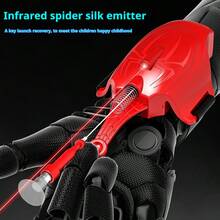 2026新款 - 1件英雄蜘蛛網發射器，附牆壁黏貼式蜘蛛英雄發射器，有趣且有趣，逼真蜘蛛網噴霧器，英雄變身服裝玩具，生日禮物，復活節禮物，節日禮物玩具 - 彩色 - 查看 6