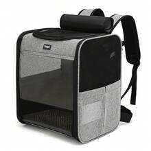 DOGAT Pet Carrier Backpack For Cats Small Dogs Foldable Breathable Mesh Travel Bag With Multiple Carry Options For Vet Visits Walks Weekend Trips Up To 7kg Grey - Grey - View 12