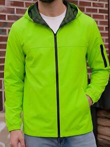 Men's Sports Jacket, Comfortable , Suitable For Sports, Running And Daily Wear Spring - Green - View 3