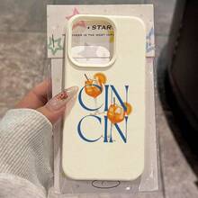 1 buah Casing Ponsel Bahan TPU Minimalis Motif Gelas Koktail Biru & Oranye, Cocok Untuk iPhone 17 Pro Max/17/16 Pro Max/15/13/12/11, S20 FE/A15/S24/A55, Note 11/12/13 Pro, Pelindung Lembut Anti Jatuh Cakupan Penuh - Putih - View 2