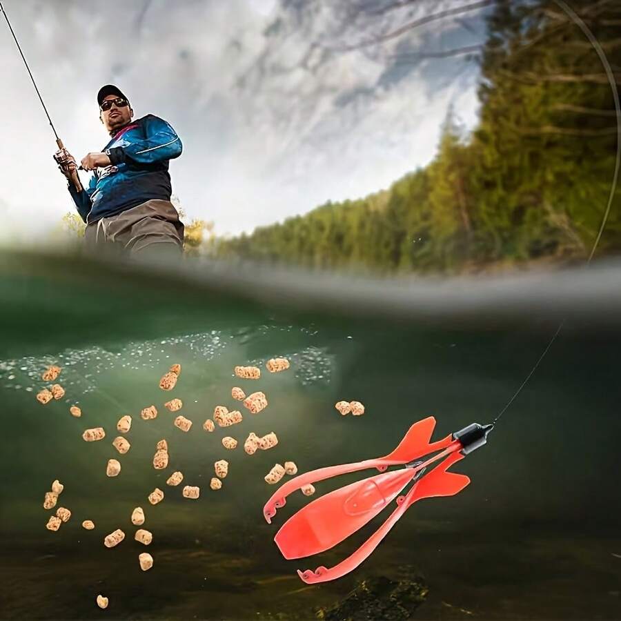 120g High Capacity Carp Fishing Bait Thrower - Precise Bait Delivery, Magnetic Lock, Buoyant Pneumatic Design, Suitable For Coarse Fishing Pellets And Groundbait - A - View 1