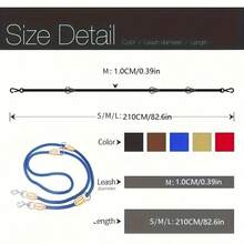 1pc Multifunctional Dual-Head Dog Leash, Suitable For Small, Medium And Large Dogs, Outdoor Running Training Dual Dog Round Leash, Hands-Free - Multicolor - View 4