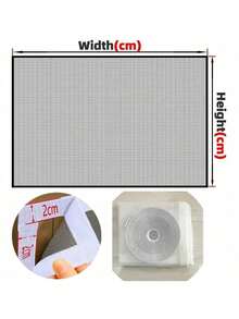 1pc Self-Adhesive Invisible Mosquito Net, Summer Mosquito Protection, Easy Operation, Removable White Mesh, No Drilling Required, With Hook And Loop - Mixed - View 3