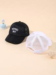 1/2件 MAMA'S BOY 刺繡棒球帽 幼兒男童女童棒球帽 兒童帽子 嬰兒遮陽帽 夏季可調節 0-2歲 - 彩色 - 查看 7