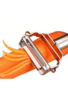 1pc Multifunctional Stainless Steel Peeler, Slicer, Shredder For Potatoes, Cucumbers, Carrots And Other Fruits & Vegetables - Multicolor - View 3