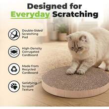 Catify Cat Scratcher, Fun Interactive Scratchers, Posts, Poles, Claw , Furniture Saver Indoor Play Support Natural Cat Behav - 尺寸如圖所示 - 查看 3