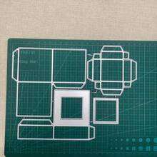 1个立方体盒子模具 金属切割模切 用于手工卡片制作 剪贴簿相册 纸张礼品 节日装饰 手工模板-Alinacutle - DIY 3D盒子 - 查看 8