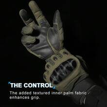1 Pair Unisex Outdoor Full Finger Touchscreen Hard Shell Tactical Gloves, Suitable For Sports, Motorcycle Riding, Climbing - White - View 9