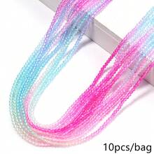 10pcs/Pack Assorted 2mm Gradient-Colored High-Quality Austrian Crystal Faceted Beads, Suitable For Jewelry Making DIY Accessories About 160-170/Pcs - 2mm - View 15