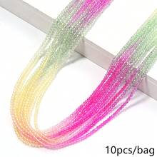 10pcs/Pack Assorted 2mm Gradient-Colored High-Quality Austrian Crystal Faceted Beads, Suitable For Jewelry Making DIY Accessories About 160-170/Pcs - 2mm - View 14