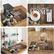 1pc Dish Drying Mat, Coffee Machine Pad, High Absorbency Quick Dry Draining Mat For Dining Table, Cafe, Kitchen Counter, Home Tabletop Bowls Cups Holder, Multipurpose Drainage Pad, Household Gift, Desk Decor - XYLSD-397 - View 11