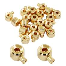20Pcs Plated Brass Rondelle Spacer Beads 3mm For DIY Bracelet Necklace Jewelry Making - 金色 - 查看 2