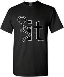 Shop4ever® T-Shirt "F*Ck It" Funny T-Shirts - Black - View 1