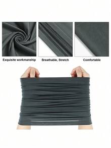 1pc/2pcs Unisex Solid Color Versatile Breathable Sports Face Mask Elastic Sun Protection Headwear, Suitable For Daily Outings, Hiking, Fishing, Etc. - Multicolor - View 7