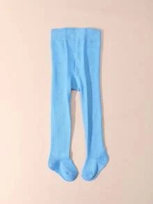 3 Pairs Girls' Solid Color Leggings, Suitable For Everyday Wear - Multicolor - View 4
