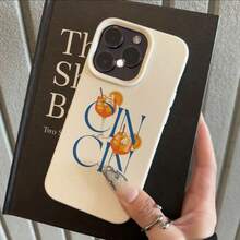 1 buah Casing Ponsel Bahan TPU Minimalis Motif Gelas Koktail Biru & Oranye, Cocok Untuk iPhone 17 Pro Max/17/16 Pro Max/15/13/12/11, S20 FE/A15/S24/A55, Note 11/12/13 Pro, Pelindung Lembut Anti Jatuh Cakupan Penuh - Putih - View 3