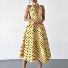 Women Midi Dresses - 黃色的 - 查看 1