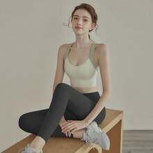 Green Top + Black Trousers