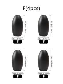 1 chiếc/4 chiếc bình gốm đen, bình nhỏ, dùng để trang trí, trang trí nhà theo phong cách nông trại hiện đại, bình cắm hoa khô, vật trang trí sáng tạo, để bàn, kệ sách, quà tặng sinh nhật tốt nghiệp, bình thủy tinh trang trí phòng. - màu đen - Xem 27