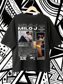 Camiseta Milo J Impact Design con Nueva Información del EP para Coleccionistas y Fans, Ropa de Moda para Eventos Especiales - Negro - Ver 6