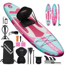 Stand Up Paddle Board With Seat, Inflatable SUP Board With All Accessories Kits 325cm Paddleboard With Hand Pump, Backpack, Non-Slip Deck For Adults & Youth Of All Levels - Hot Pink - View 7