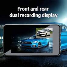 1080P Touch Screen Dual Dash Cam, Front And Rear Recording, Includes 32GB Storage Card, Car DVR With G-Sensor, 170° Wide Angle, 4" IPS Screen, 24-Hour Parking Monitor Mode, Supports Up To 64GB Storage Card - Black - View 3