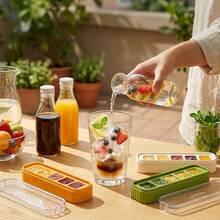 1/2/3pcs 5 Grids Plastic Ice Mold With Lid, Reusable Fruit & Beverage Ice Tray, Beer Refrigeration Tool, Suitable For Refrigerator Ice Maker In Kitchen, Restaurant,Bar - View 4