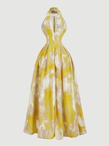 Women Midi Dresses - 黃色 - 查看 4
