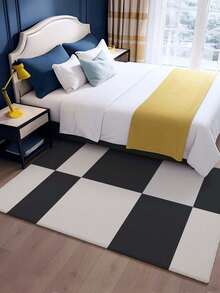 1pc Modern Minimalist Style Indoor Decorative Large Rug, New Faux Wool Washable Bottom Indoor Carpet, Living Room Rug, Sofa Rug, Bedroom Rug, Bedside Anti-Slip Mat, Room Floor Mat, Dining Kitchen Rug, Office Chair Pad, Entryway Doormat, Outdoor Picnic Blanket, Outdoor Camping Mat - Multicolor-1 - View 17
