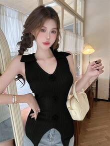 Women Tank Tops & Camis - Black - View 6