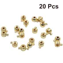 20Pcs Plated Brass Rondelle Spacer Beads 3mm For DIY Bracelet Necklace Jewelry Making - 金色 - 查看 3