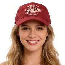 Retro American Letter Embroidered Baseball Cap, Soft Crown Flattering Snapback Hats, Unisex Casual Street Style Outdoor Sun Protection - Multicolor - View 7