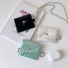 Minimalist Anti-Drop Earphone Case, Korean Style Student Portable Bluetooth Earphone Storage Bag, Mini Compact Coin Purse - Multicolor - View 7