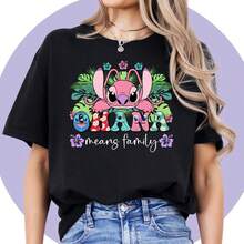 Lilo And Stitch Shirt | Angel Shirt | Stitch Birthday Tshirt | Disney Cartoon Shirt Unisex | Disney Theme -- Disneys Disneyland Paris The Magic Kingdom Disneyesque B6Holiday Gifts Valentine's Day Gifts Earth Day Gifts Oktoberfest Gifts Summer Bank Holiday Gifts - Black - View 1