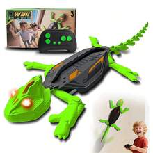 Remote Control Color-Changing Lizard Gecko Toy, Rechargeable RC Color-Changing Lizard Toy With LED Glowing Eyes, Dual-Mode Ground/Wall Driving, Suitable For Boys And Girls Aged 3 And Above - Multicolor - View 3