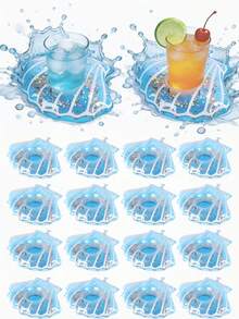 1-3 piezas Soporte inflable para vasos de bebida, posavasos flotante reutilizable con estilo oceánico lindo. Forma de concha de PVC grueso con purpurina, antideslizante y flotante. Perfecto para piscina, playa, vacaciones de verano, graduación y uso diario para adultos y niños - Multicolor - Ver 11