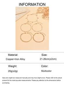 Set de 5 piezas de tobillera multicapa con cadena dorada, borla de cristal de colores, diseño minimalista y lujoso, versátil para playa y resort, accesorios de joyería de alta gama para mujeres. El color y la disposición de los cristales de colores son aleatorios y no fijos. - Multicolor - Ver 5
