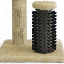 Cat Scratching Post For Indoor Cats 80cm Grey With Dangling Toy Natural Sisal Scratcher - Small With Brush (42 Cm) - View 5
